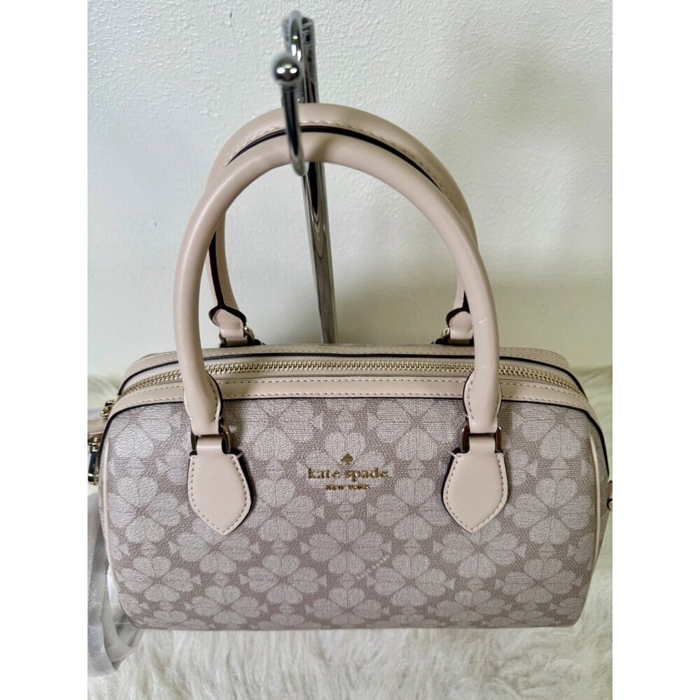 KATE SPADE Signature Spade Flower Pv Large Duffle Crossbody Tote Bag Travel - Picture 3 of 11